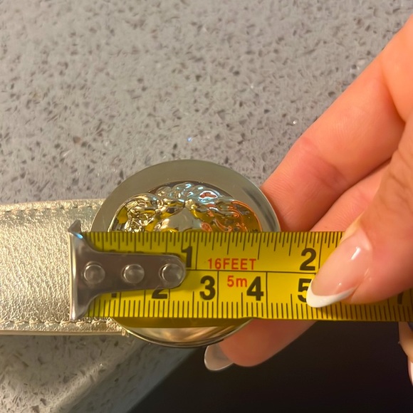 👉🏼 BRAND NEW  • Versace Metallic Gold Leather Medusa Belt 75CM - NO SCRATCHES - Picture 15 of 15